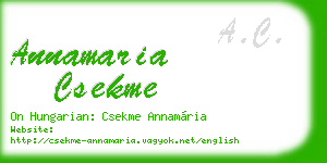 annamaria csekme business card