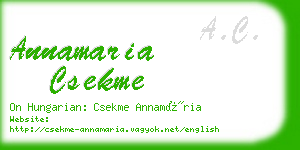 annamaria csekme business card